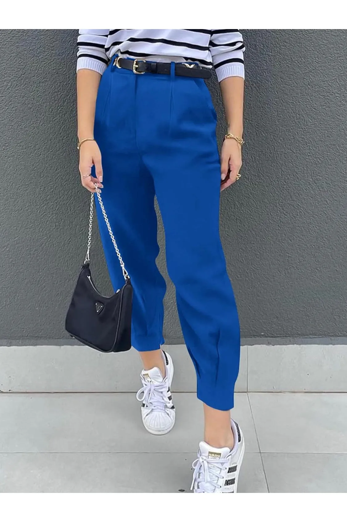 NicholesGifts Women High Waist Cropped Pants