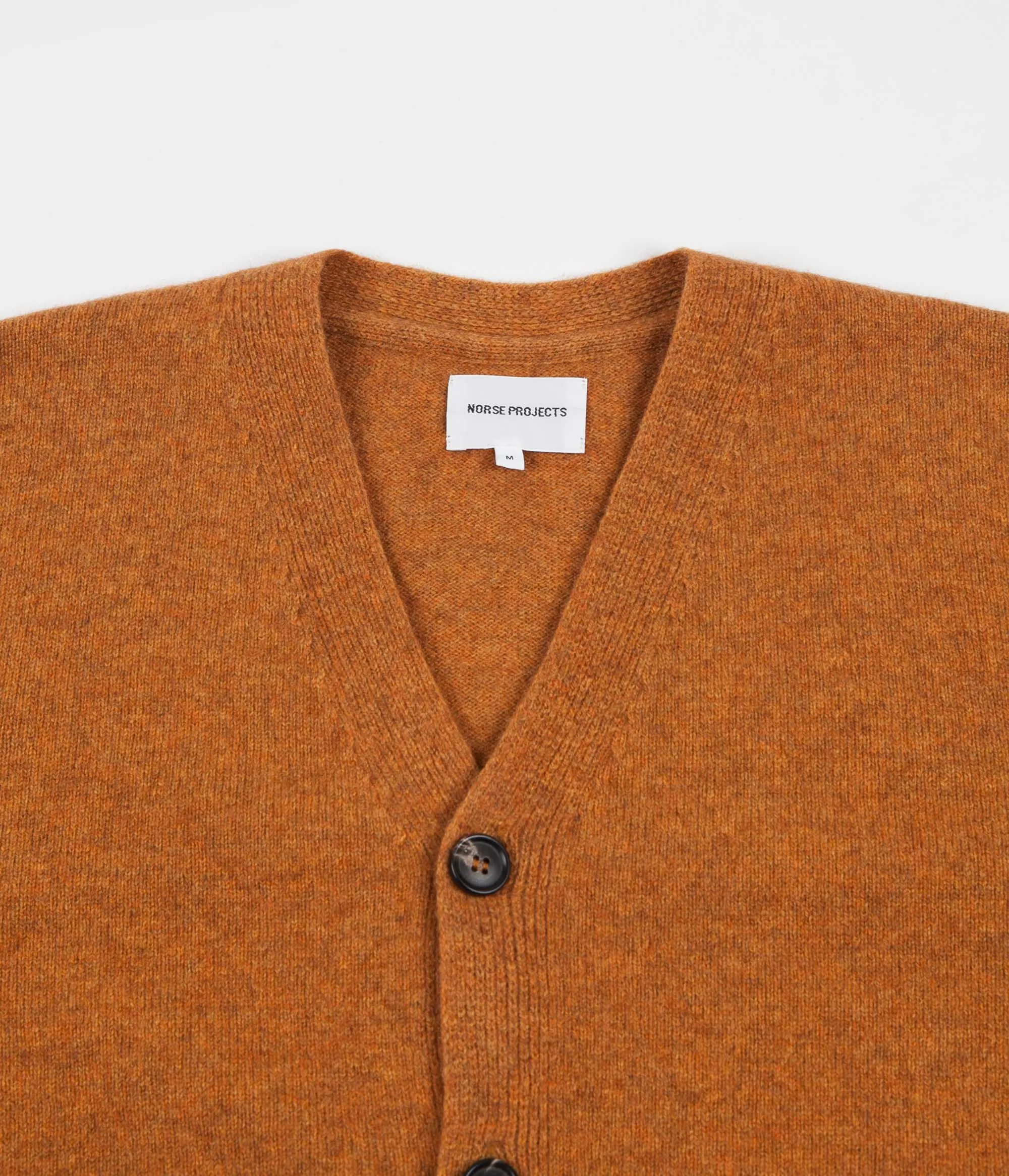 Norse Projects Adam Lambswool Cardigan - Montpellier Yellow