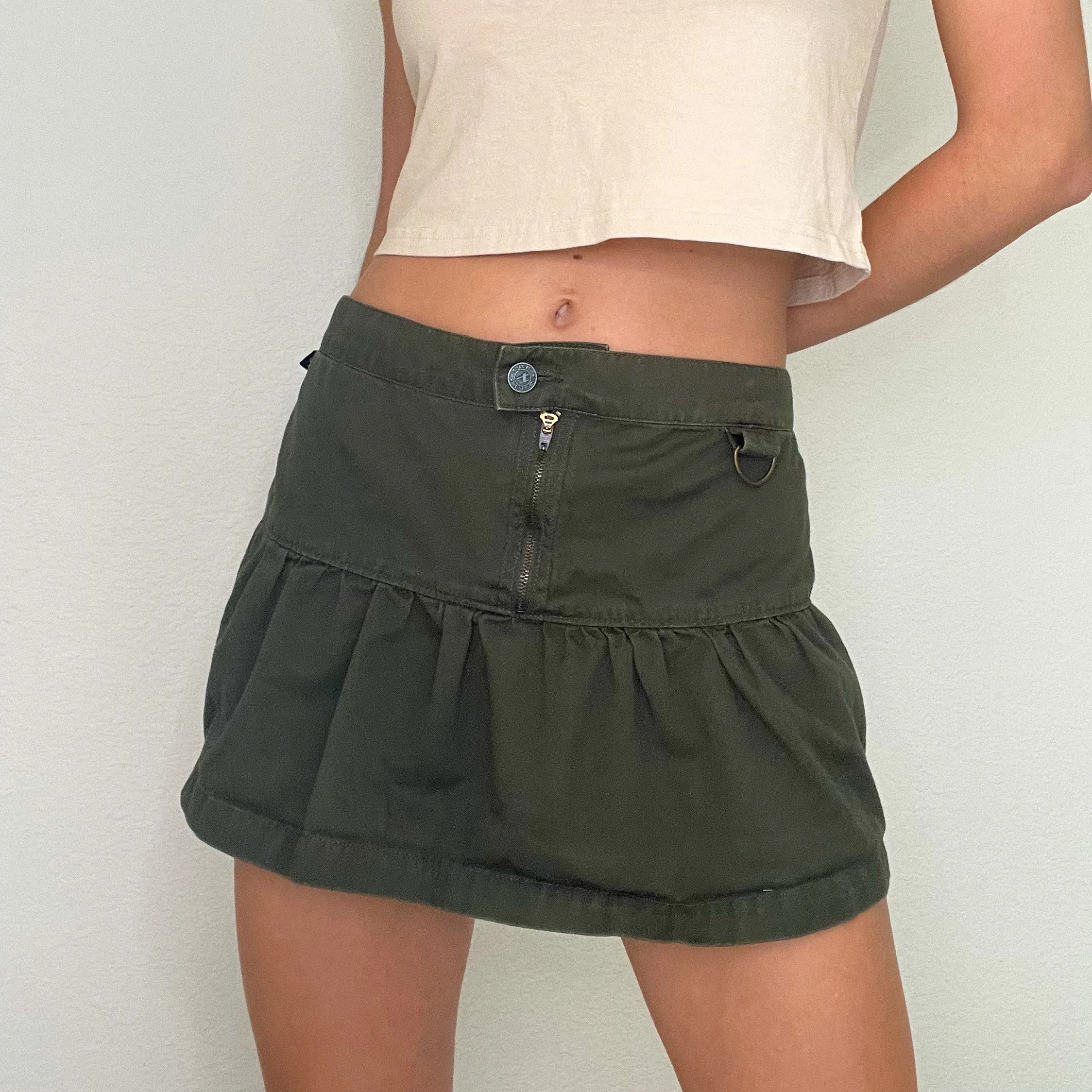 Olive Green Tyte Mini Skirt