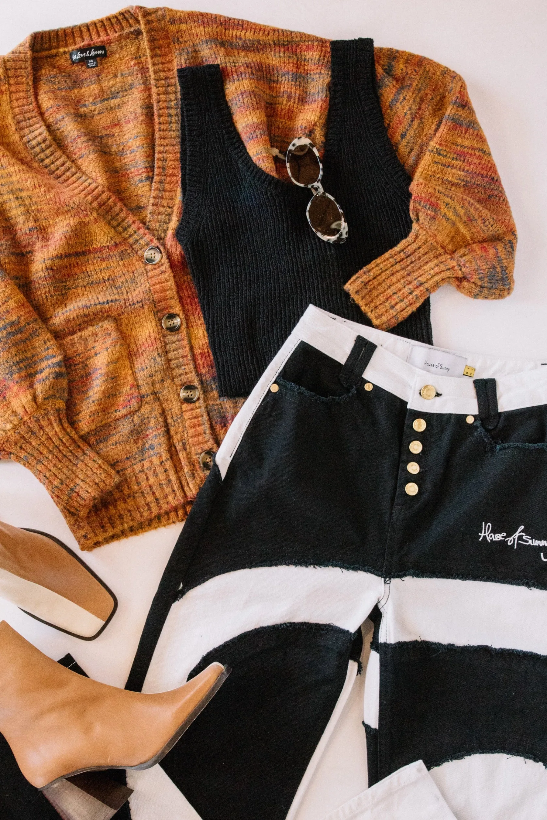 Orange Helena Cardigan