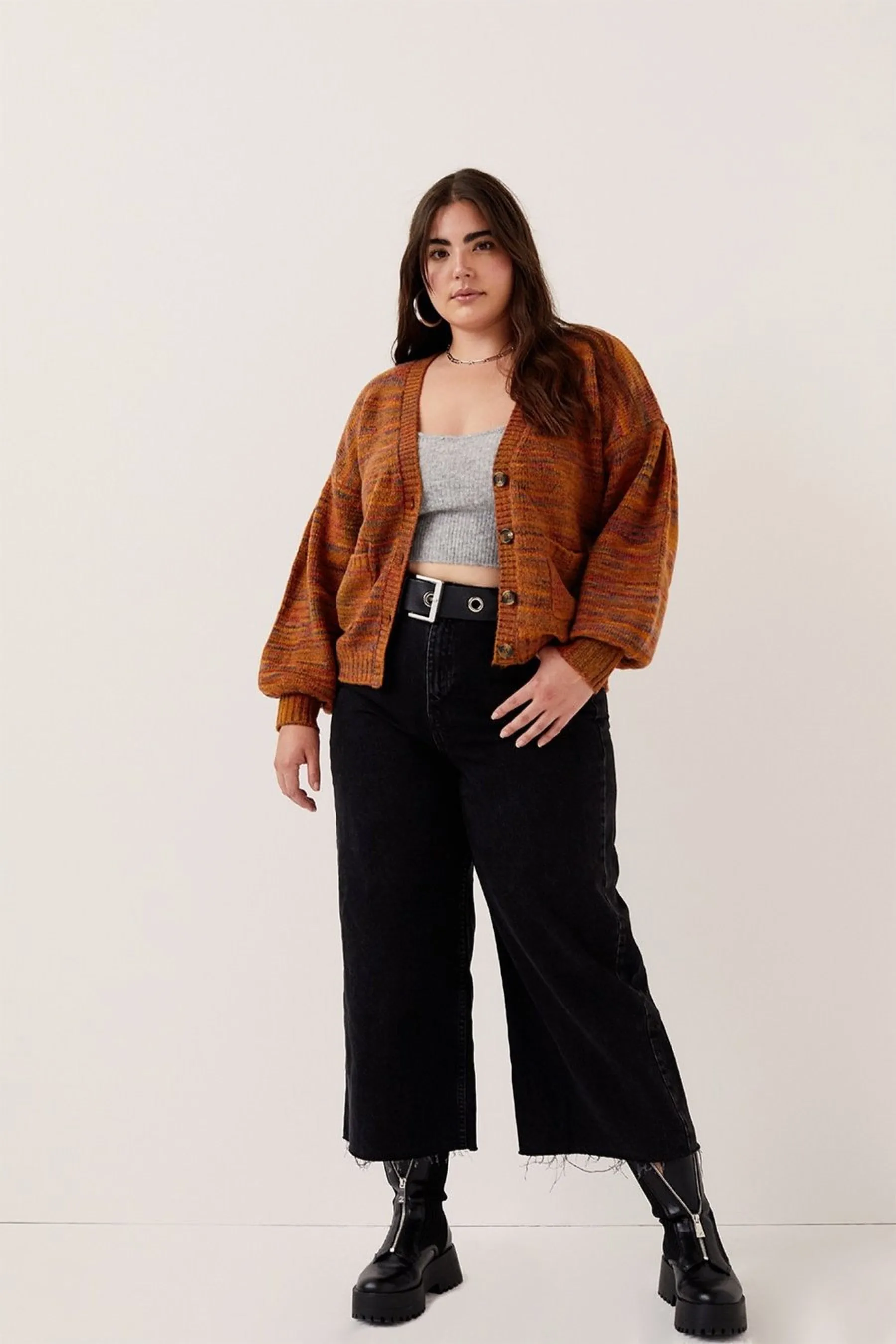 Orange Helena Cardigan