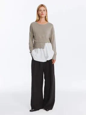 Panelled Knitwear Jumper