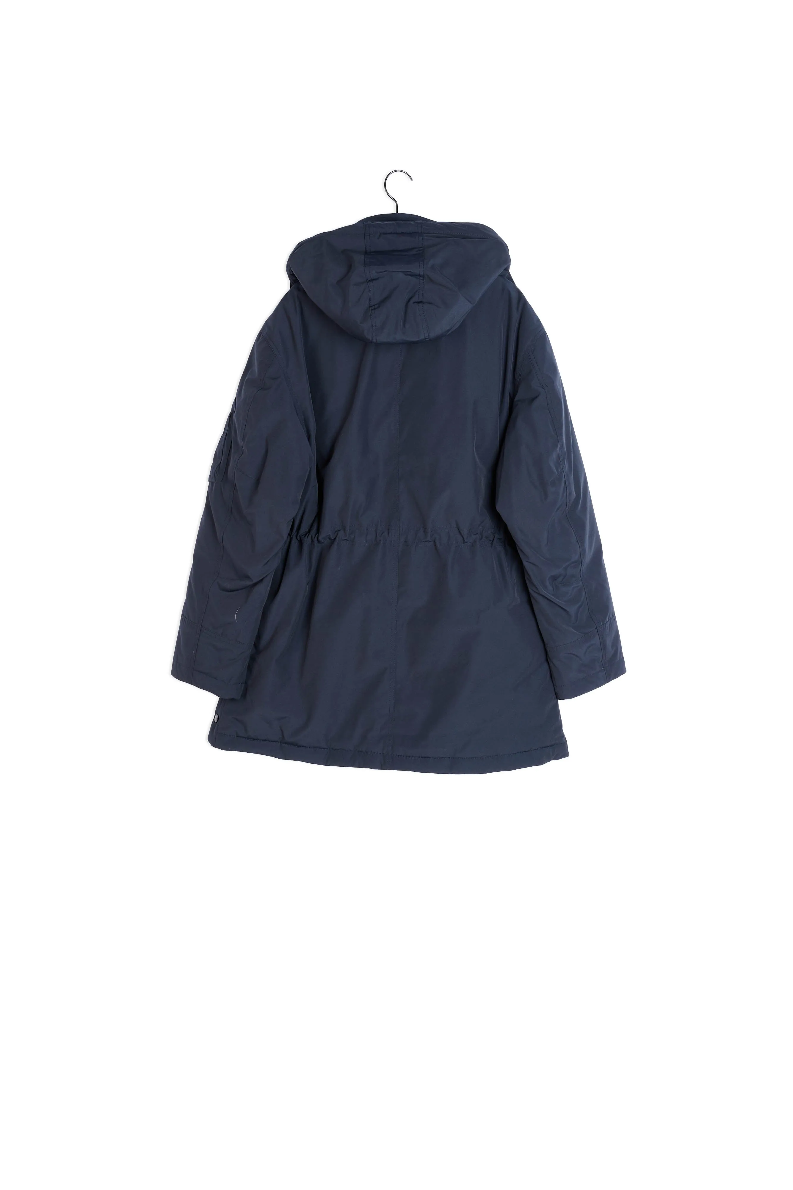 Parka à capuche bleu marine