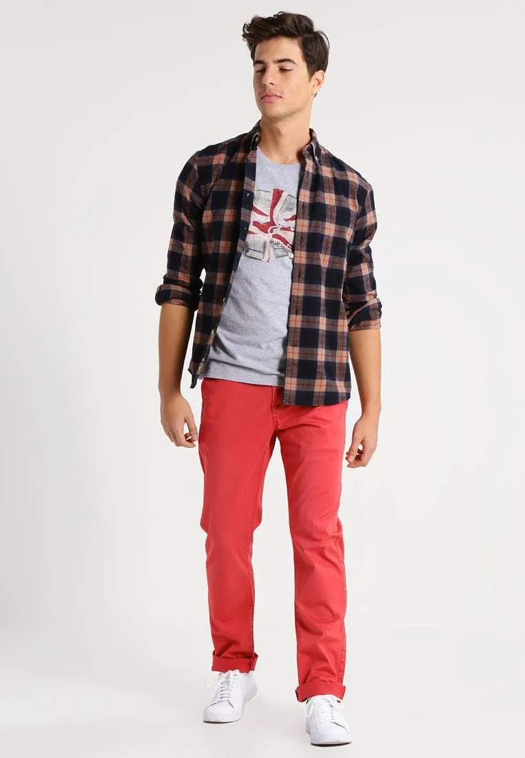 Pepe Sloane Men's Chino - Cedar Wood Red