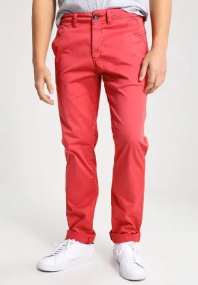 Pepe Sloane Men's Chino - Cedar Wood Red