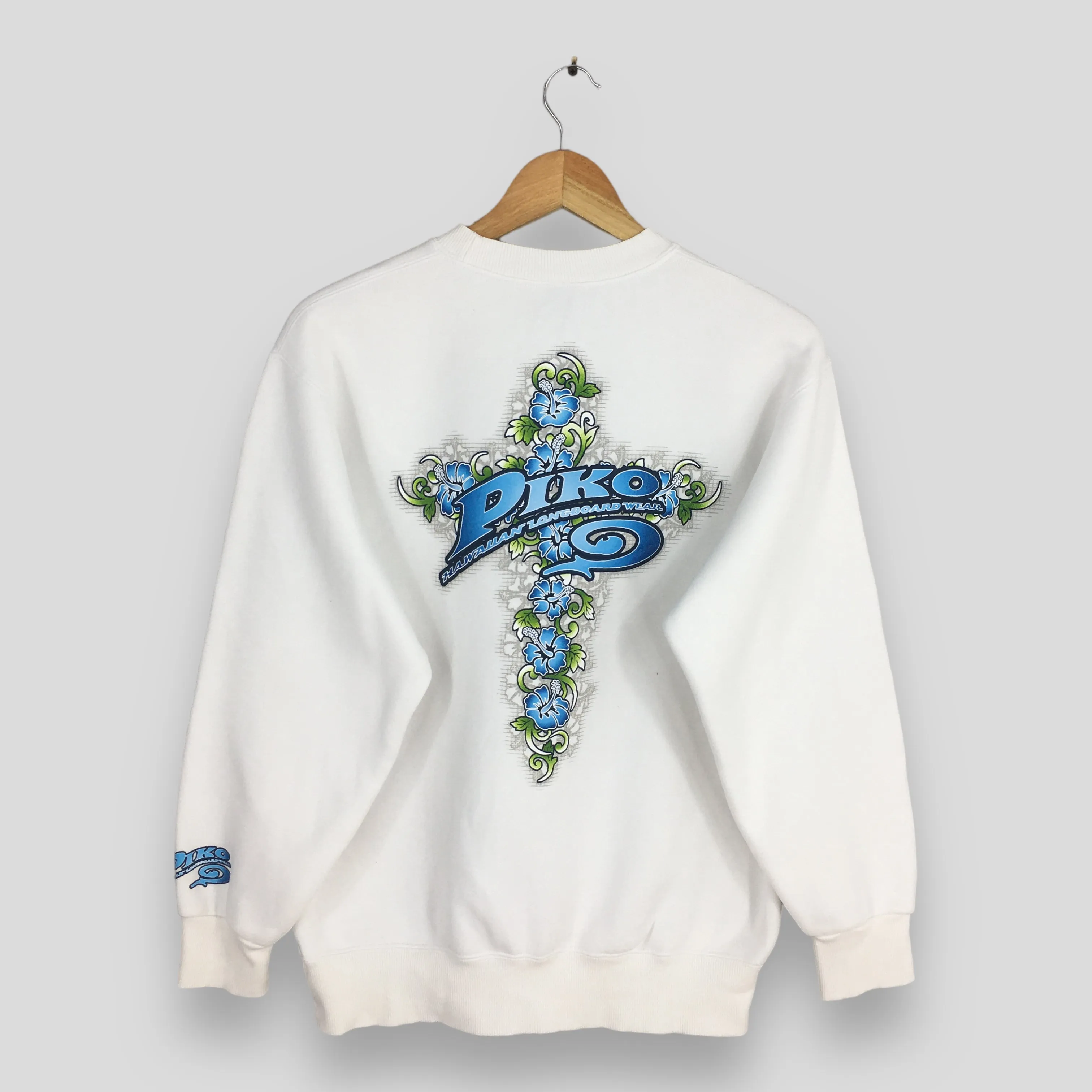 Piko Surf White Sweatshirt Medium