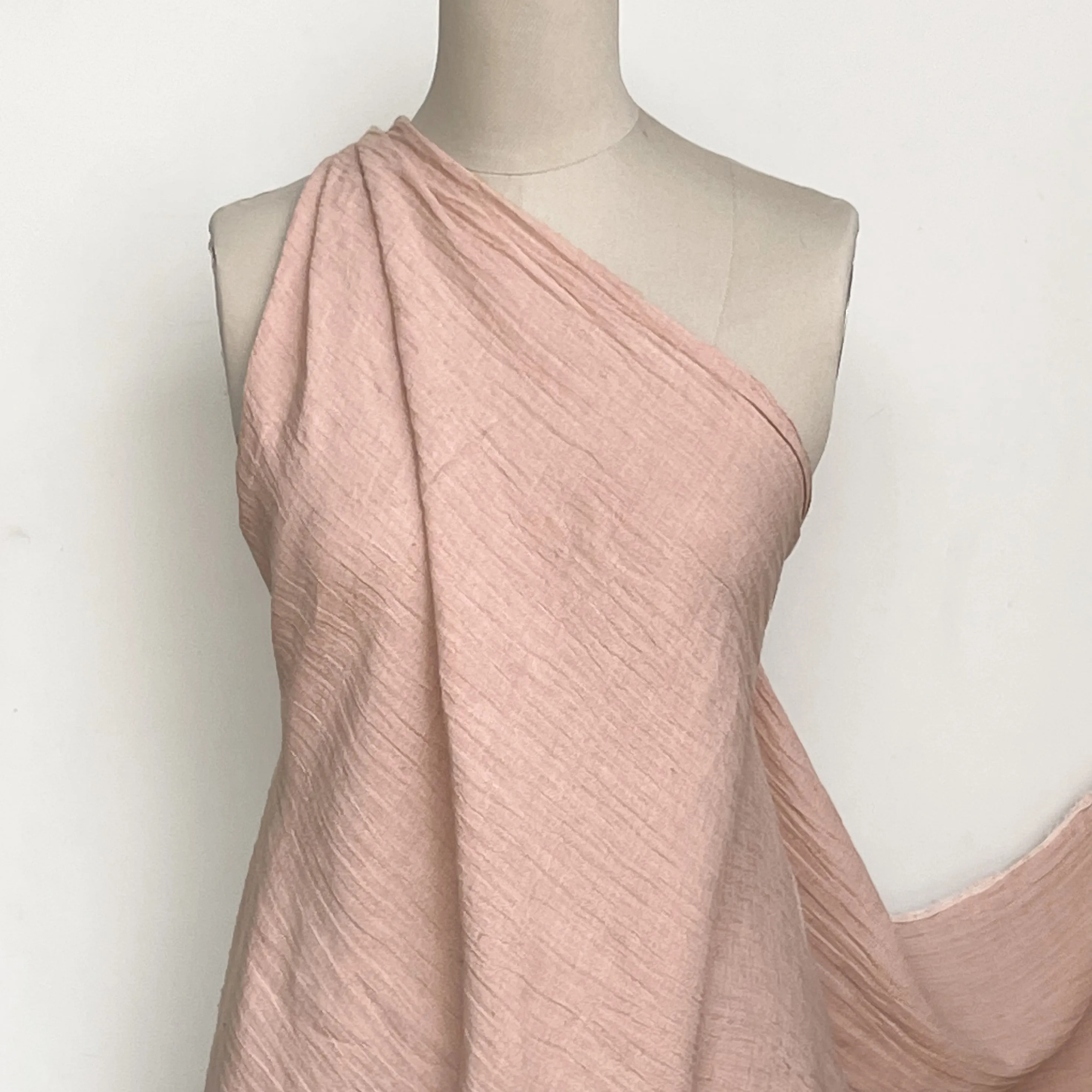 Pink Salt Crinkle Linen