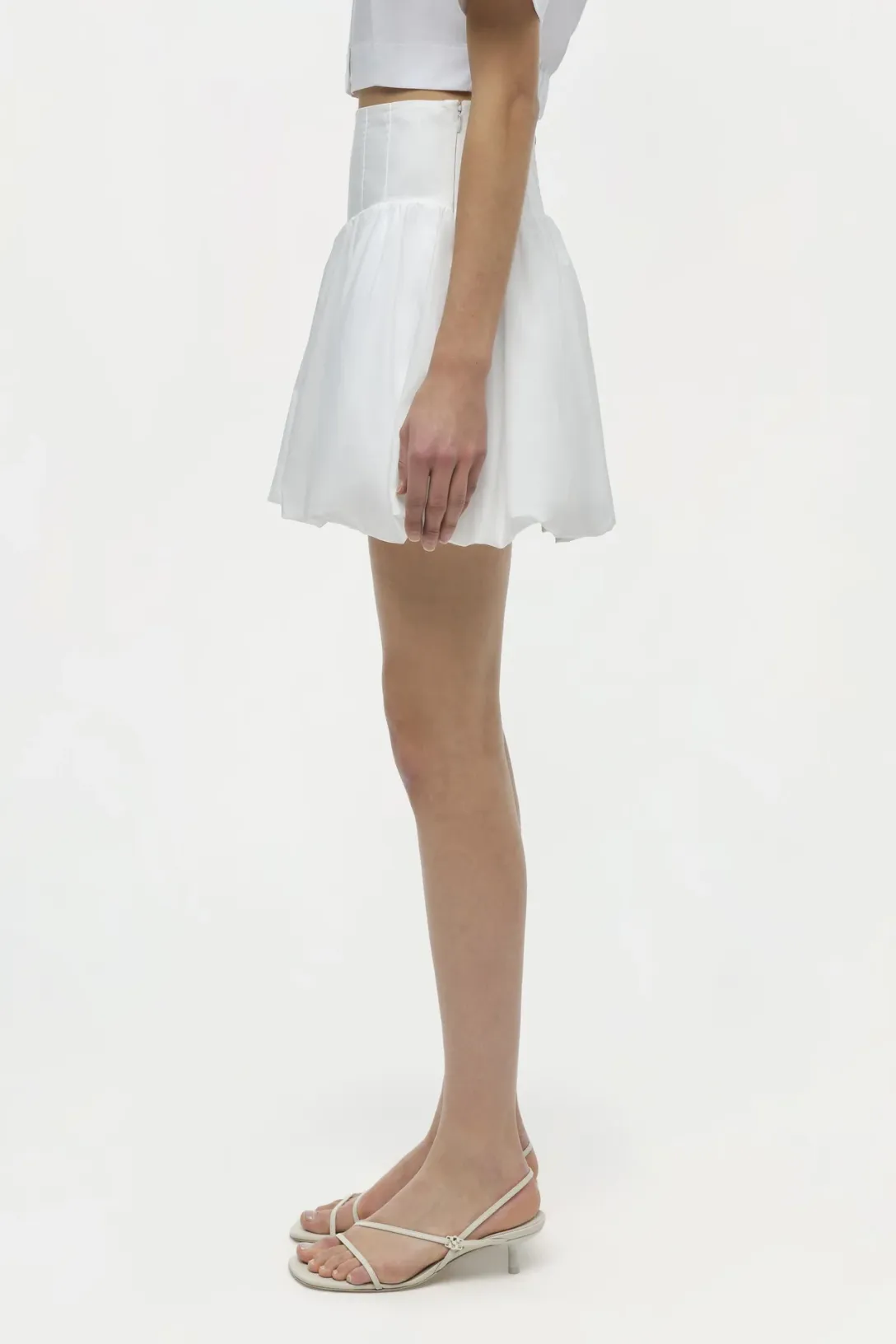 Pippa Cotton Mini Skirt | White