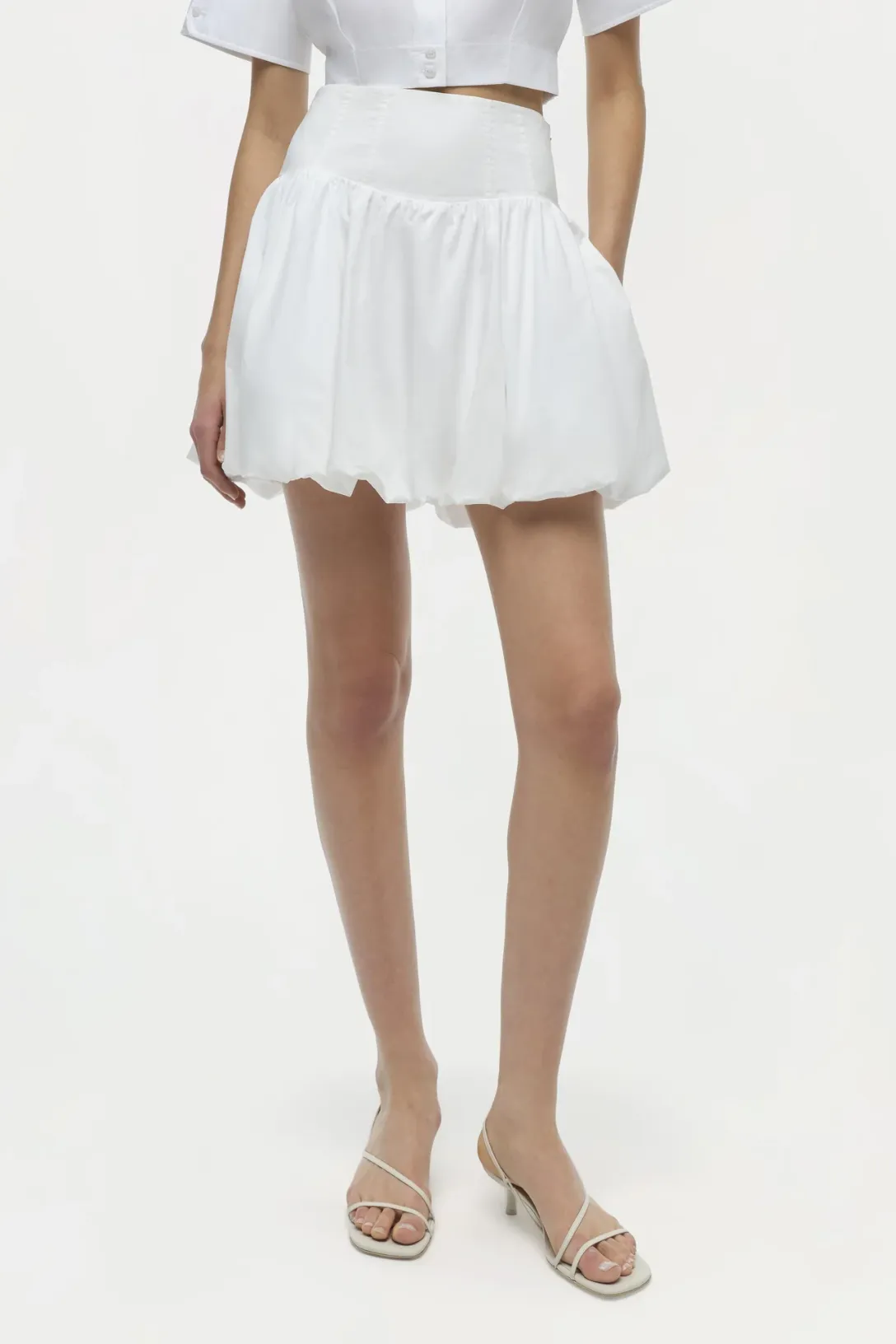 Pippa Cotton Mini Skirt | White