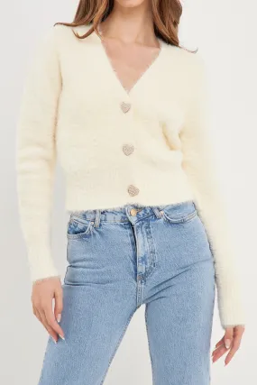 Plush Heart Cardi - FINAL SALE