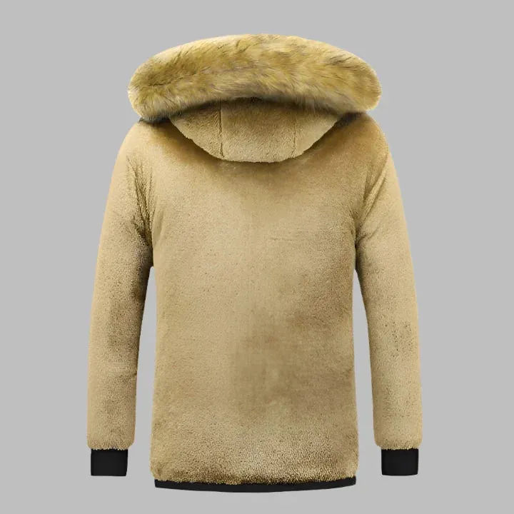 PolarEdge Parka | Warmer, langer wasserdichter Wintermantel für Herren mit Fleecefutter und Fellkragen