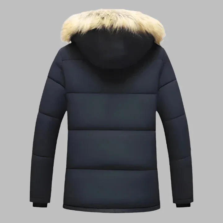 PolarEdge Parka | Warmer, langer wasserdichter Wintermantel für Herren mit Fleecefutter und Fellkragen