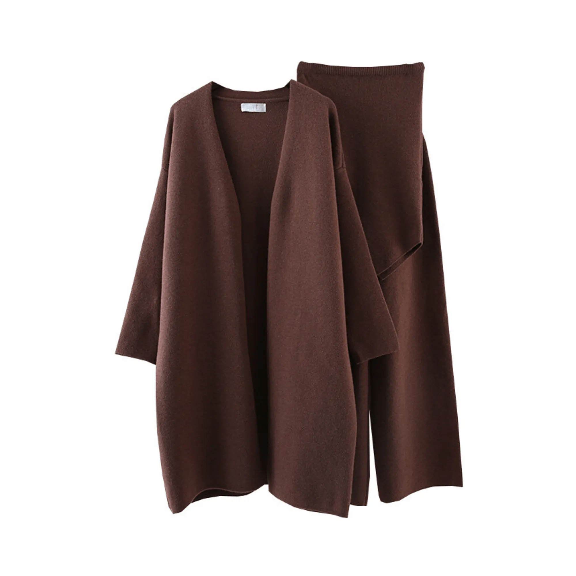 Pre Order:  Knitted Tube Cardigan Pants Set