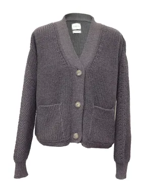 Preila charcoal merino wool cardigan
