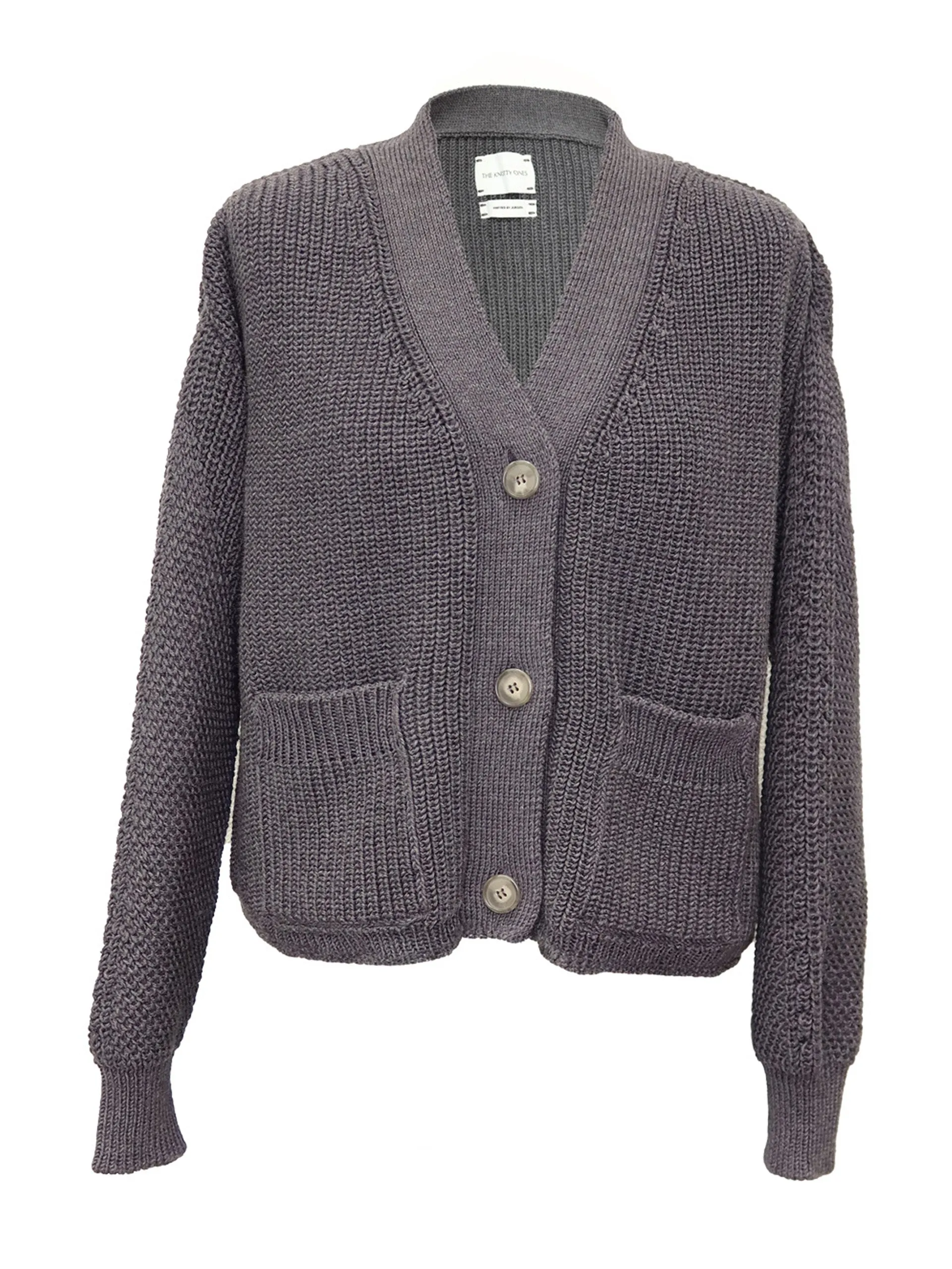 Preila charcoal merino wool cardigan