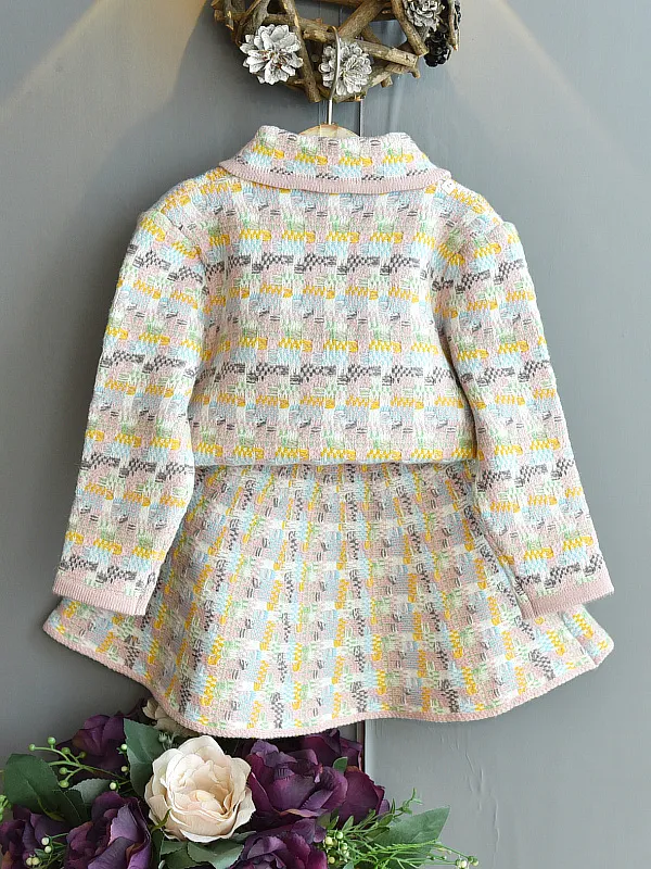 Pretty Pastels Matching Cardigan And Skirt Set