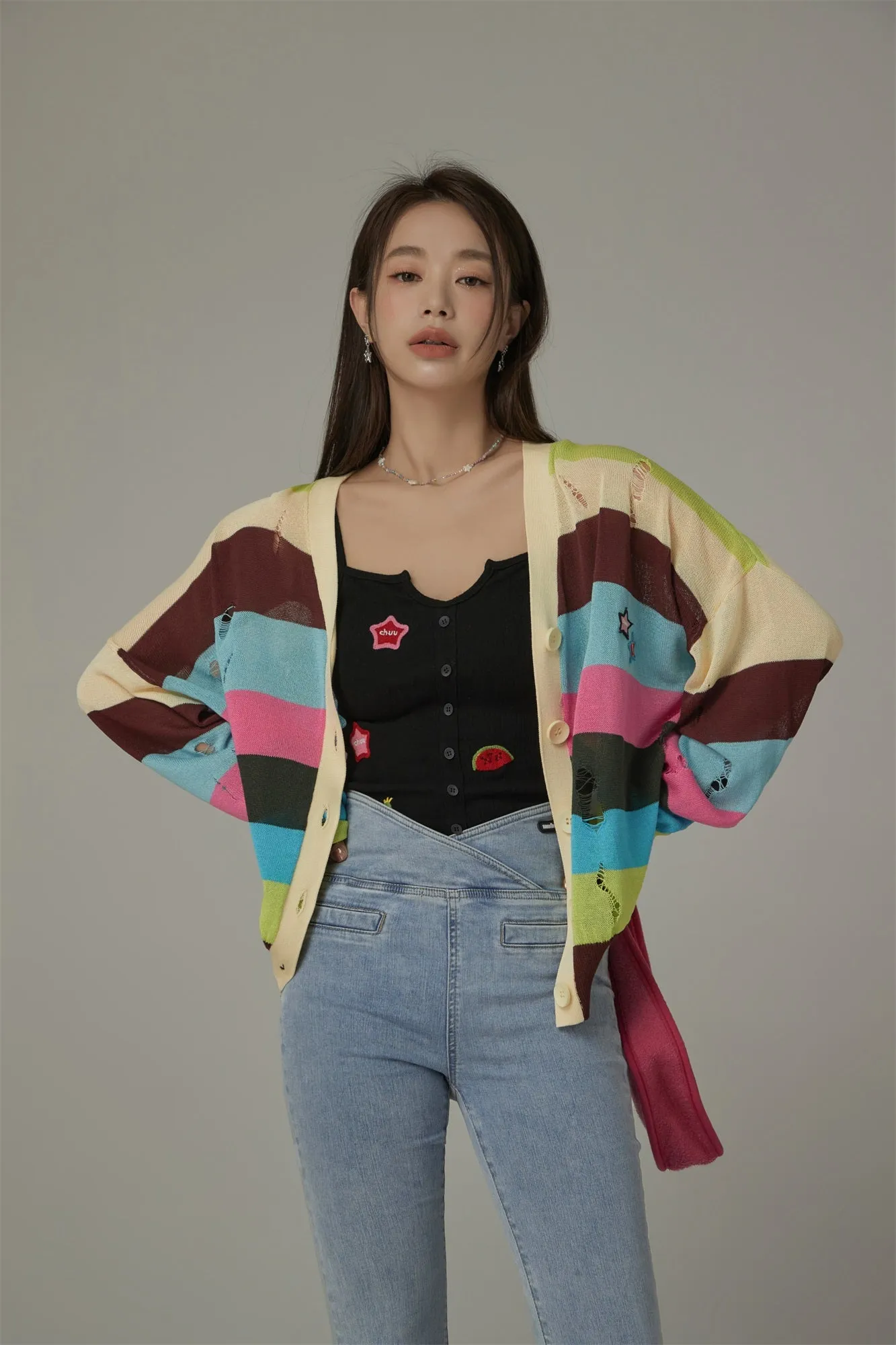 Rainbow Color Cardigan