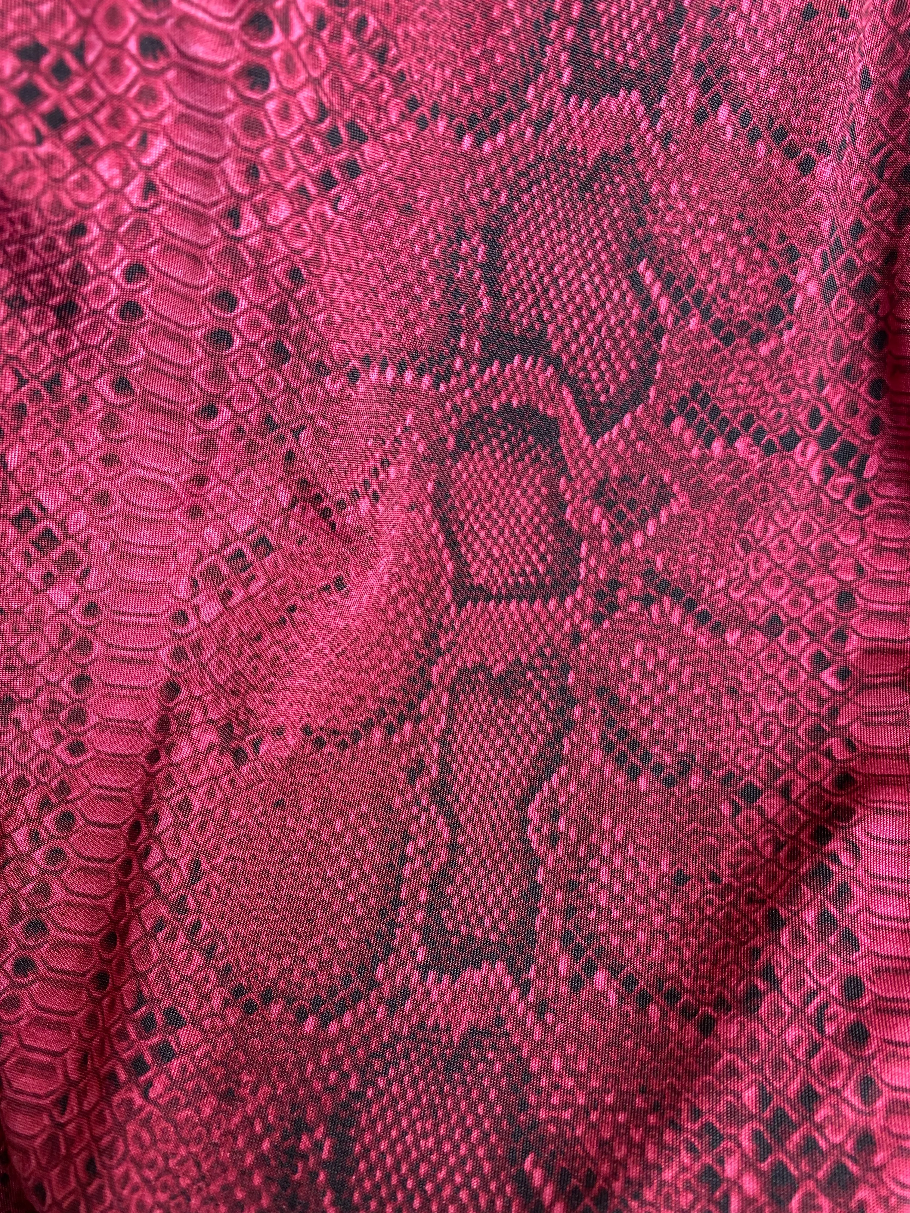 Red snake marble dress
