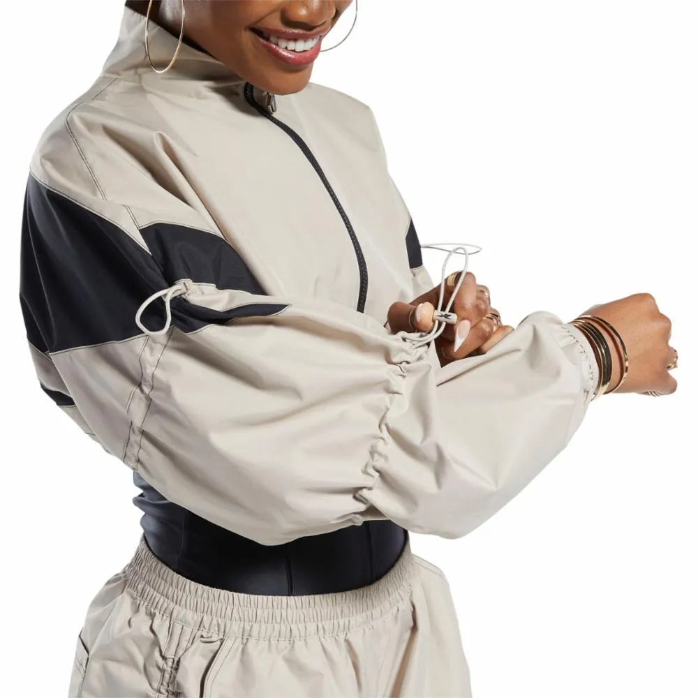 Reebok Apparel Women Cardi B Woven Crop Jacket MODBEI