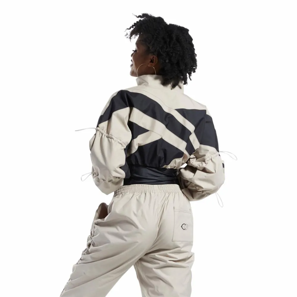 Reebok Apparel Women Cardi B Woven Crop Jacket MODBEI