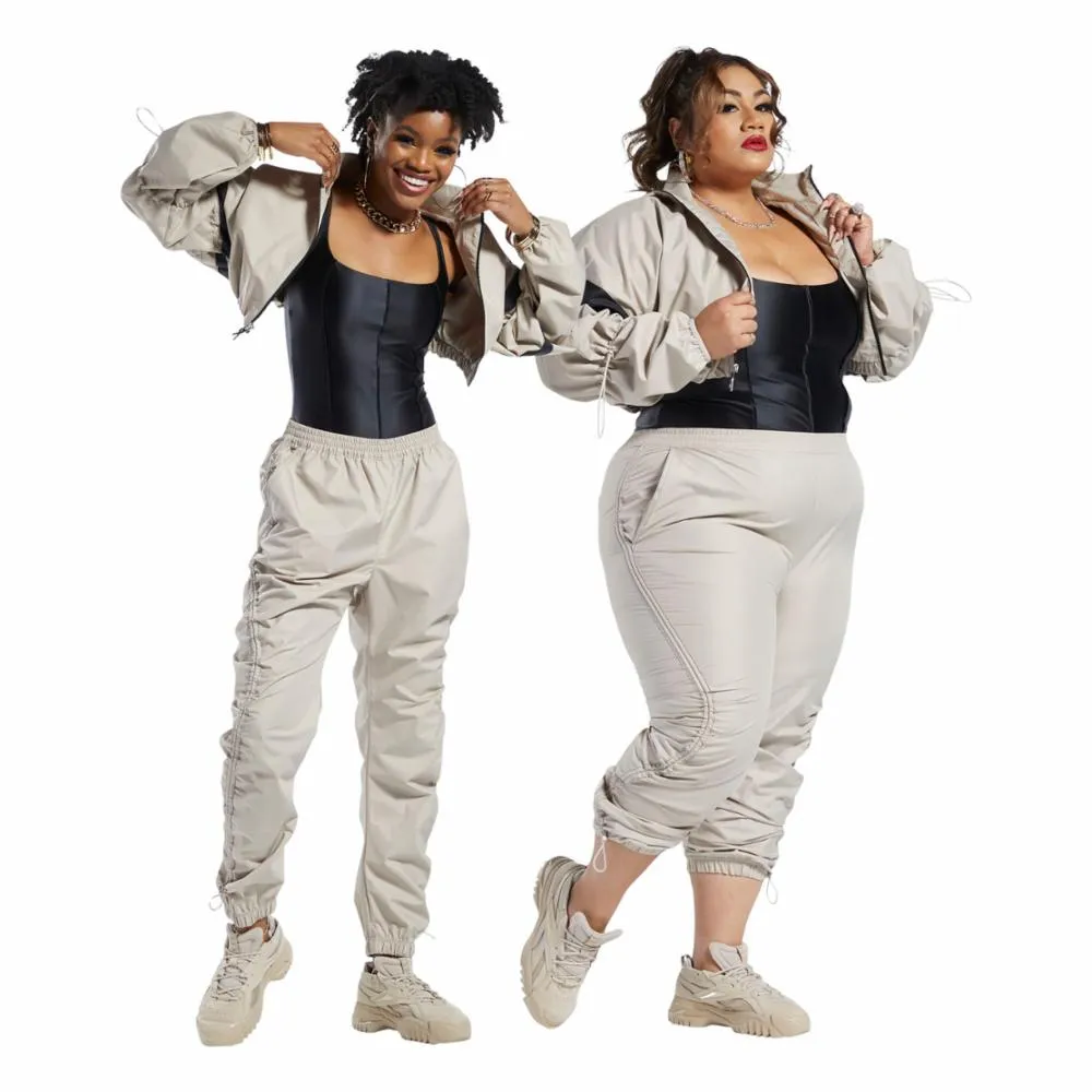 Reebok Apparel Women Cardi B Woven Crop Jacket MODBEI
