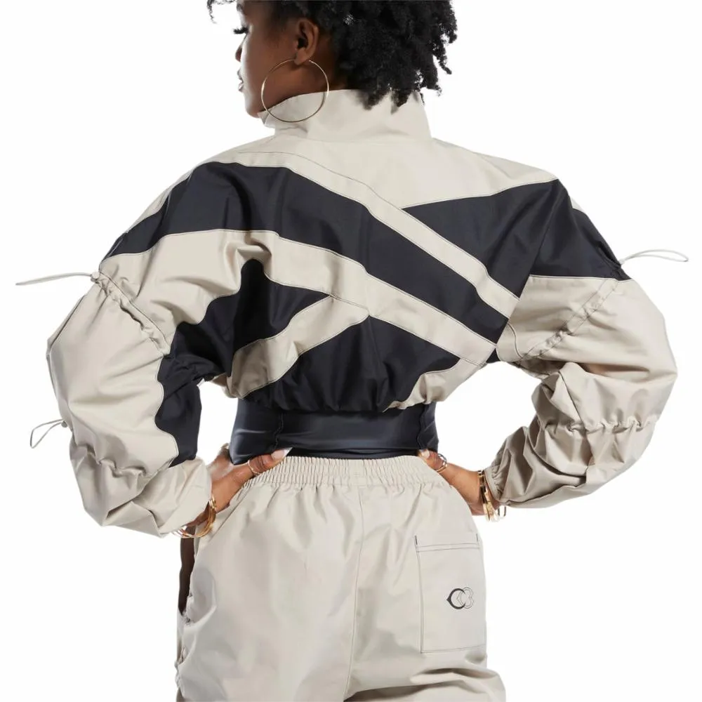Reebok Apparel Women Cardi B Woven Crop Jacket MODBEI