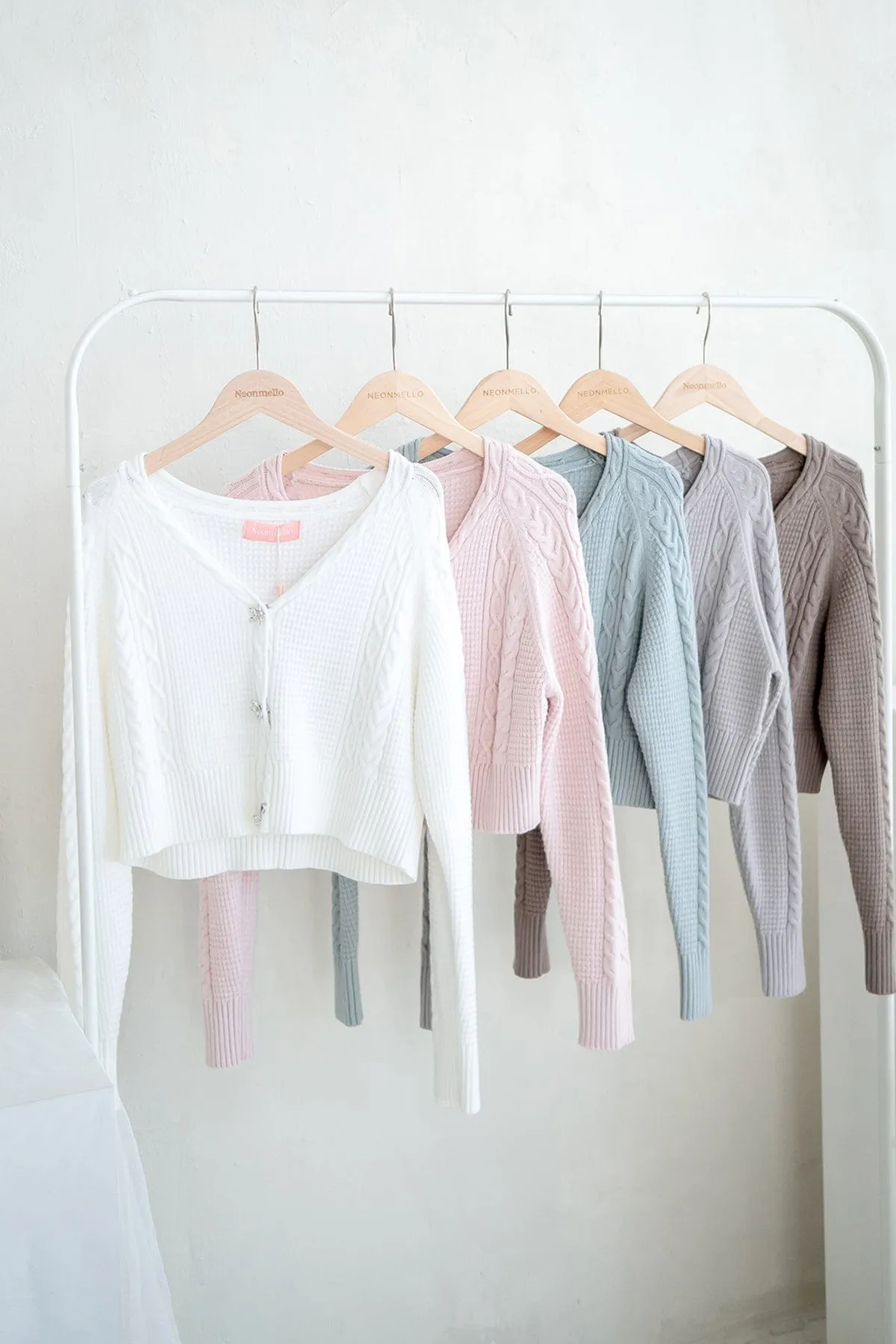 RESTOCKED** DANIELLE WEAVED CARDIGAN IN KHAKI