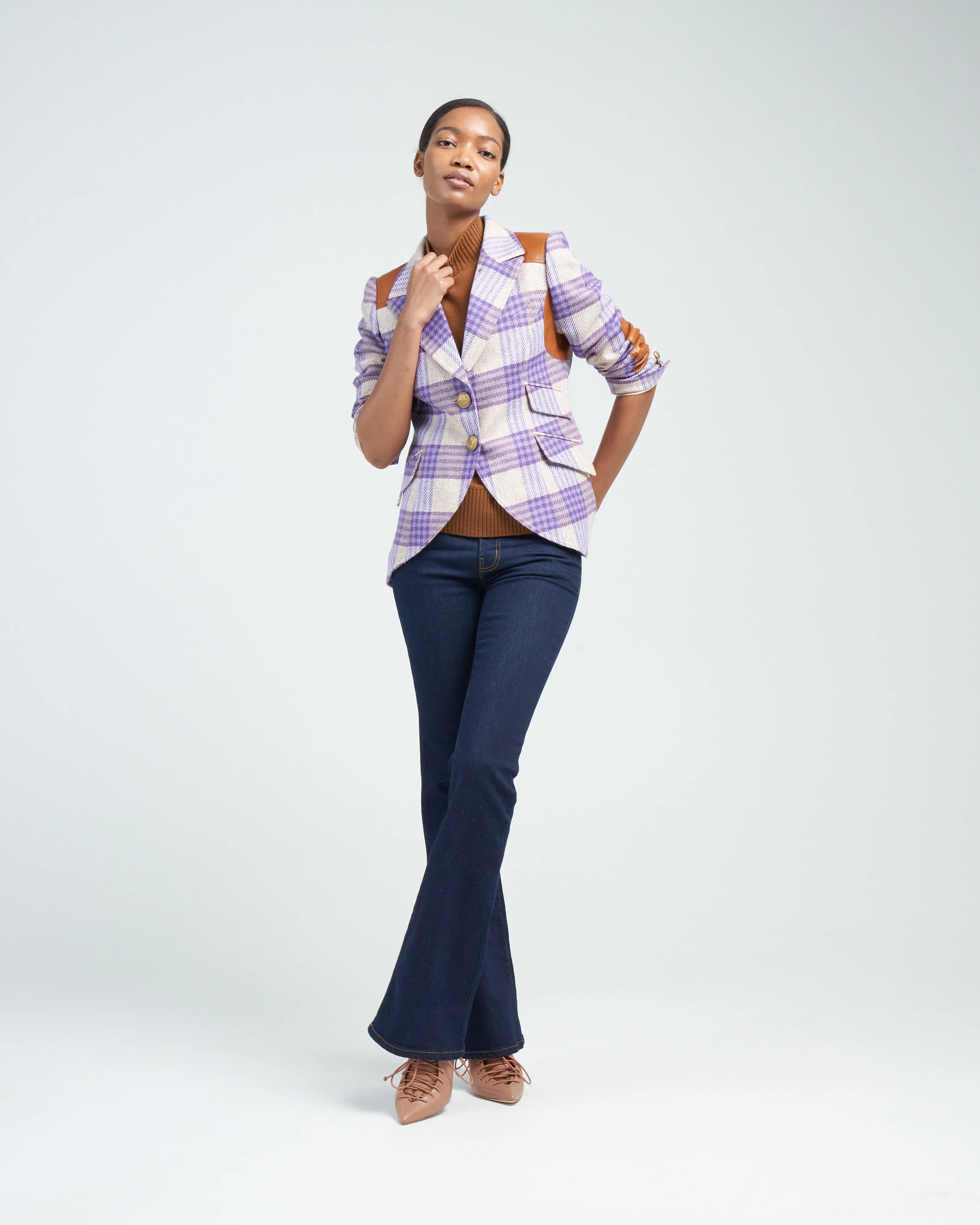 rifle-patch equestrian blazer