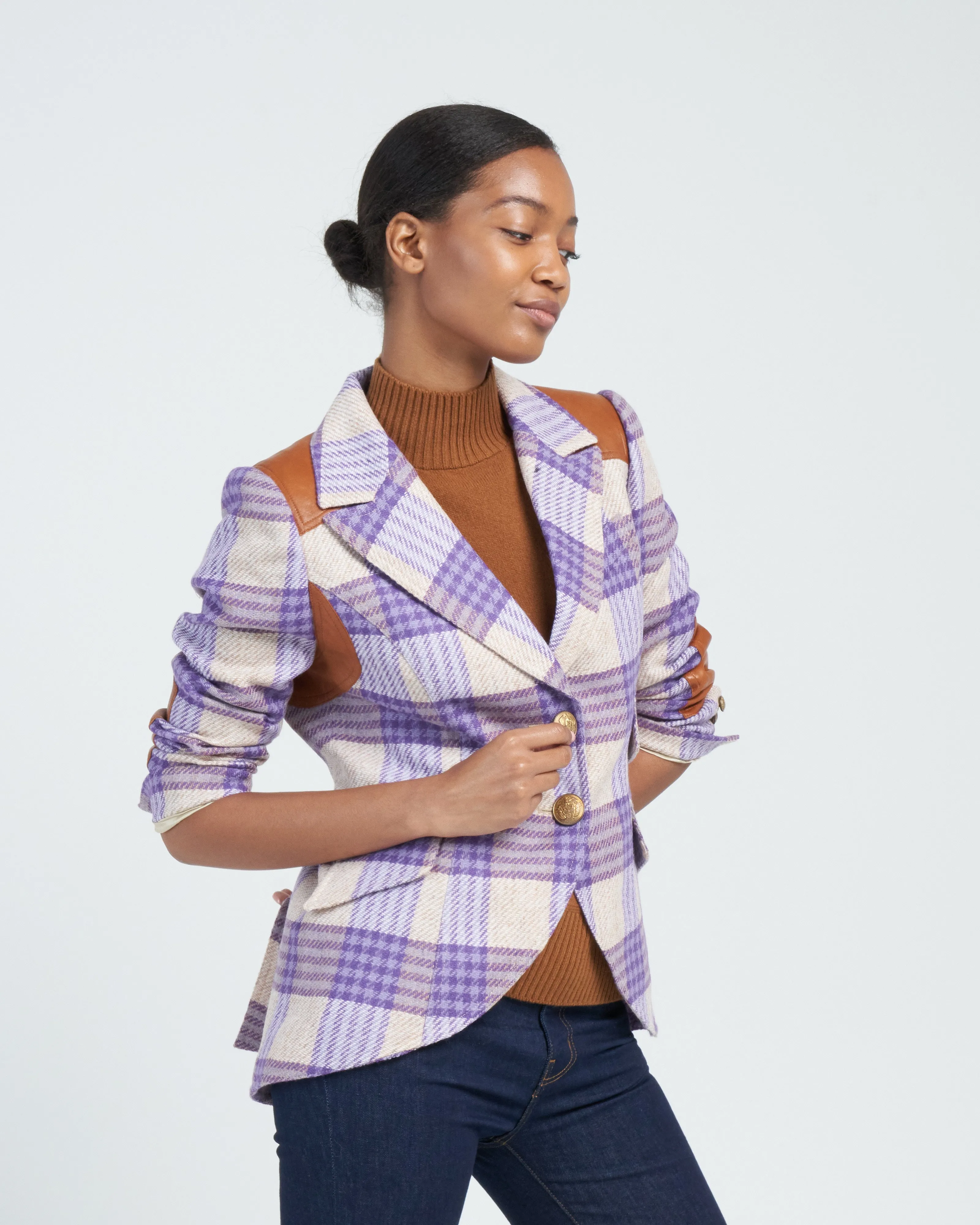 rifle-patch equestrian blazer