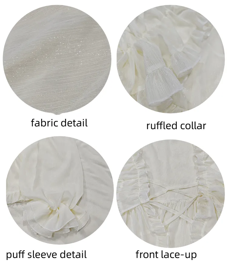 Rouroudream~Sweet Dream~Plus Size Lolita Cardigan Apricot Puff Sleeve