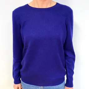 Royal Purple Cashmere Crew Neck Jumper Medium