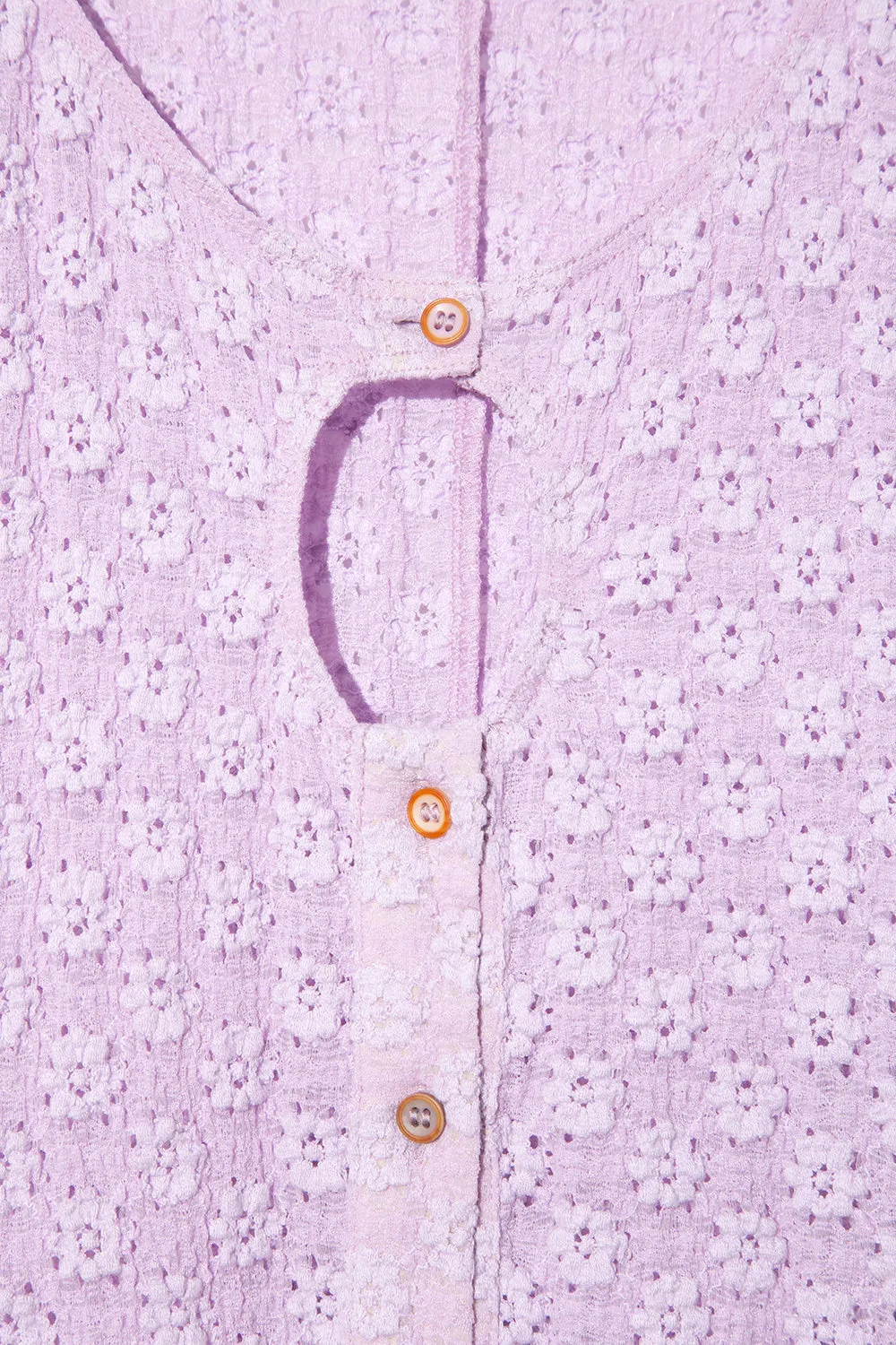 Rubi Cardigan Lilac Floral Lace