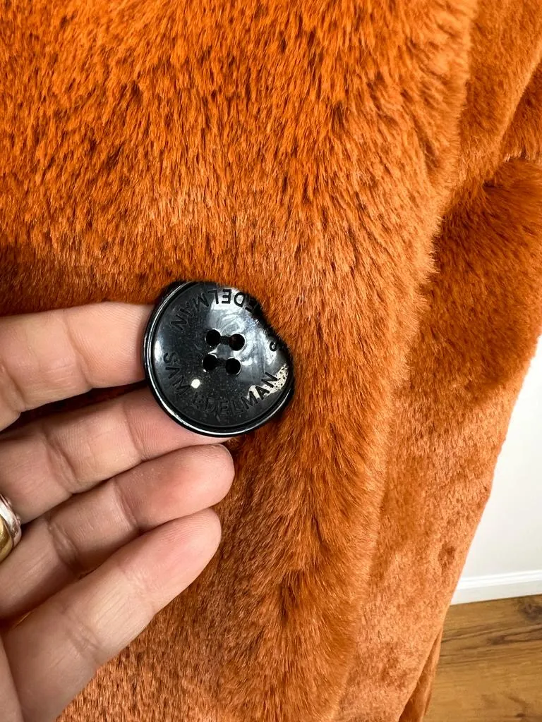 SAM EDELMAN FAUX FUR COAT IN COGNAC