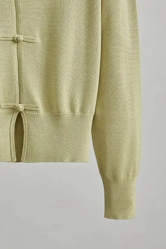 Silk Blend Lightweight Sweater with Ribbed Trims