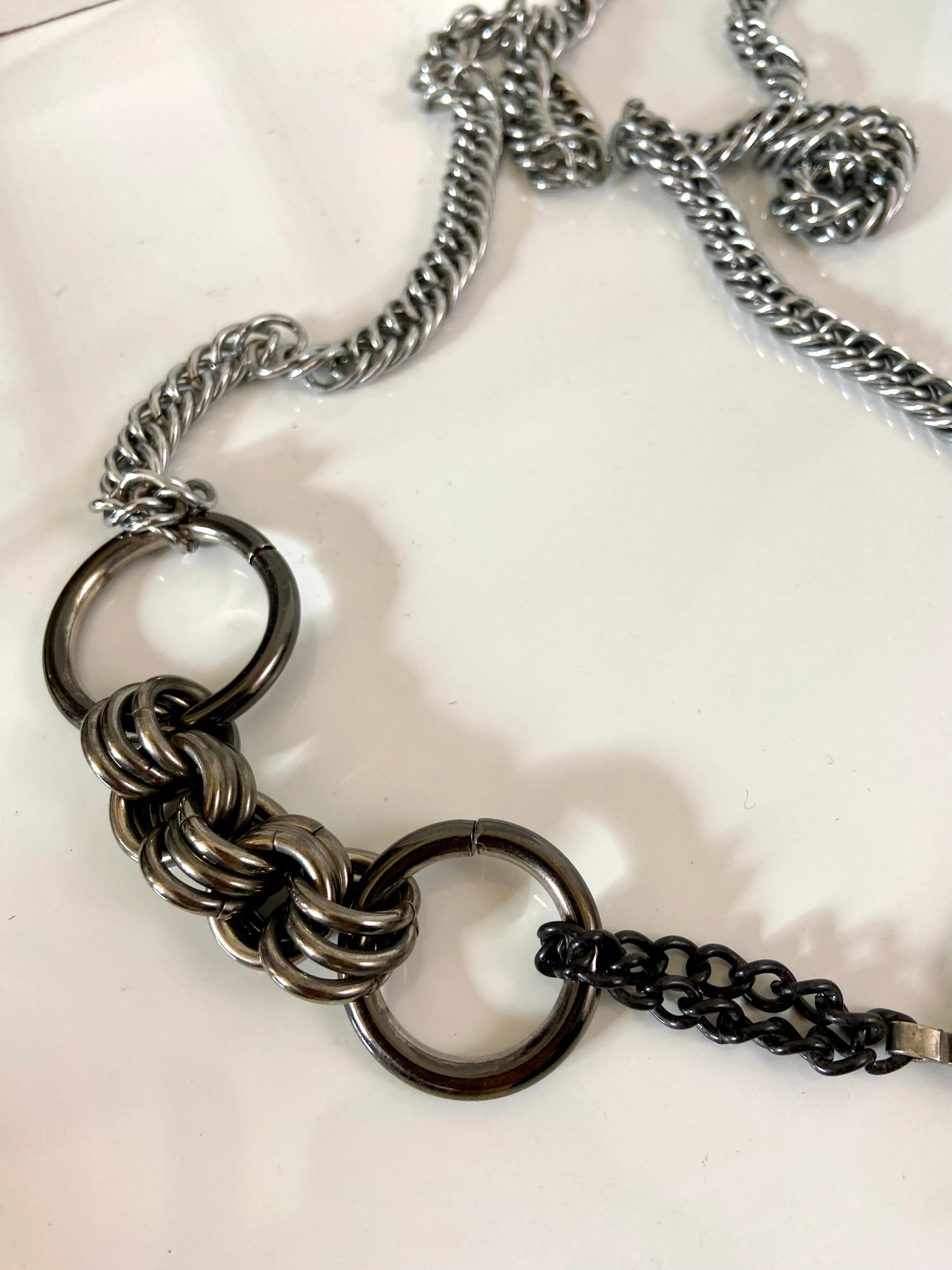 Silver Turquoise Chain Waist Belt