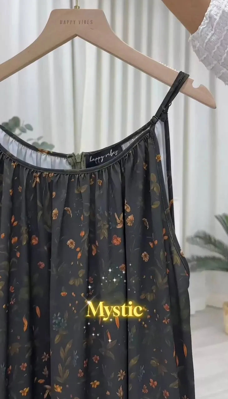 Slip On Printed Dress Adjustable Strap