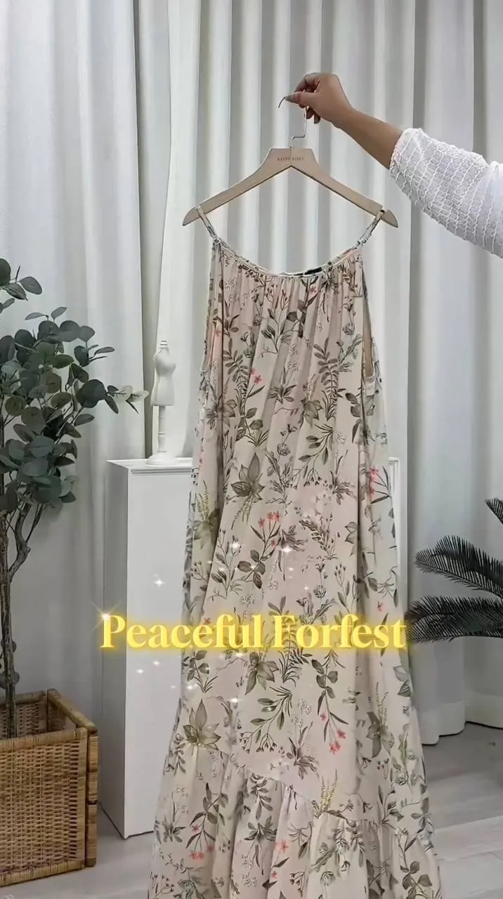 Slip On Printed Dress Adjustable Strap