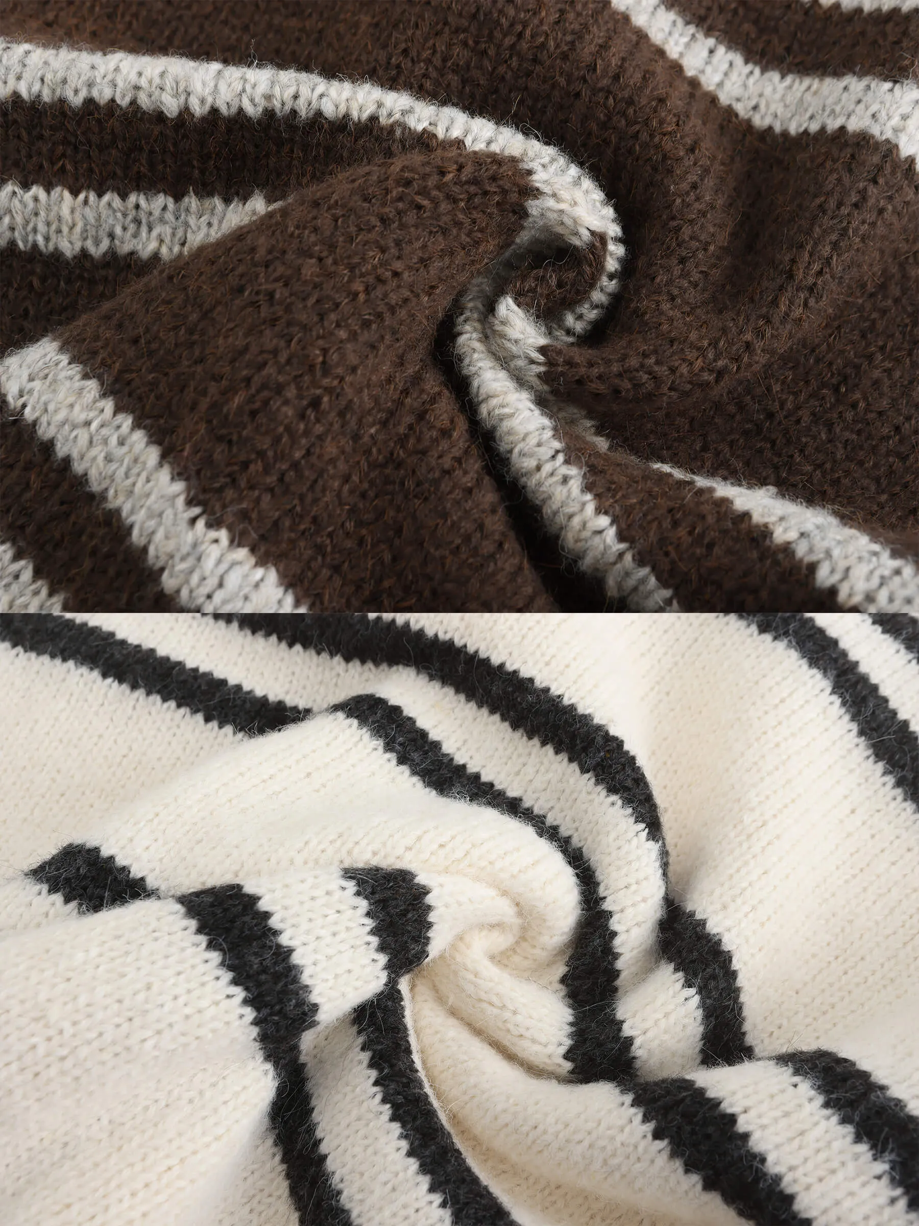 Striped Hooded Cardigan