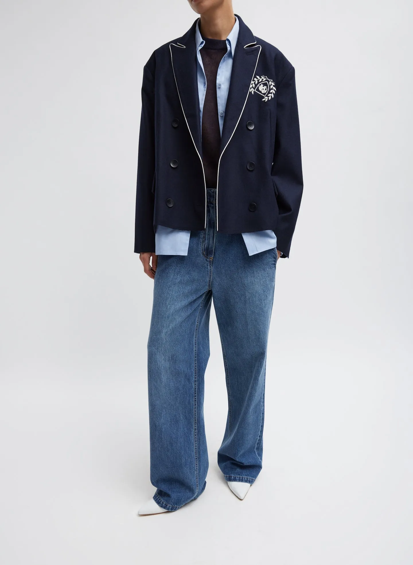 Superfine Wool Flannel Rene Blazer