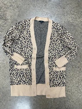 Sweater Cardigan By J. Crew In Animal Print, Size:S