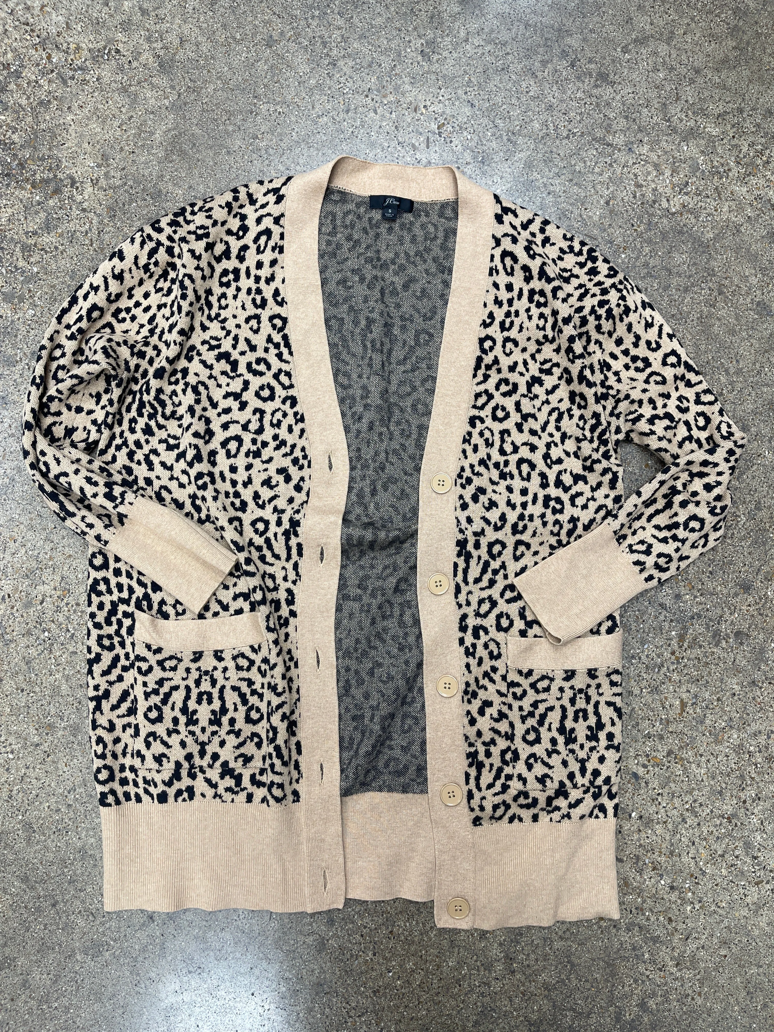 Sweater Cardigan By J. Crew In Animal Print, Size:S