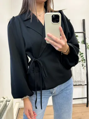 Tara Bow Blazer - Black