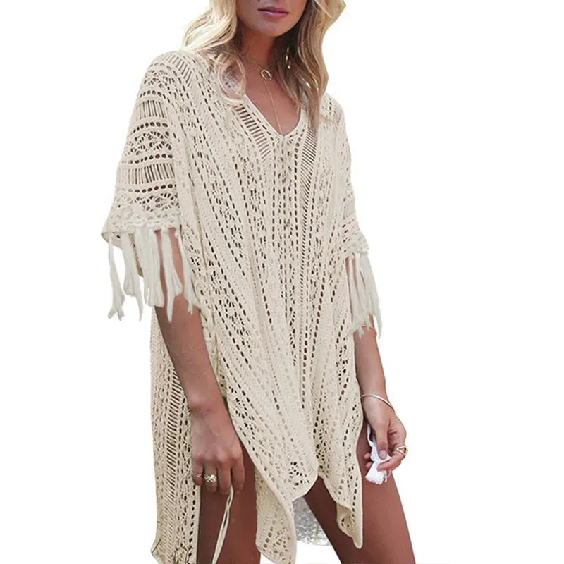 TAVIMART  -  Elegant Cardigan for Women Streetwear Korean Fashion Casual Cardigan Hollowing Out 2024 New Spring Summer Sunscreen Swimsuit