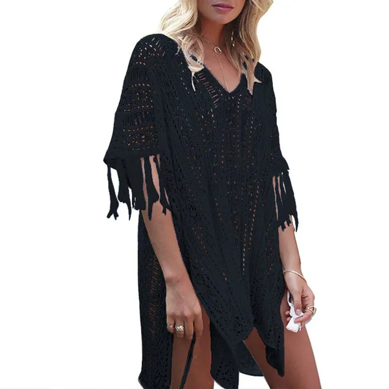 TAVIMART  -  Elegant Cardigan for Women Streetwear Korean Fashion Casual Cardigan Hollowing Out 2024 New Spring Summer Sunscreen Swimsuit