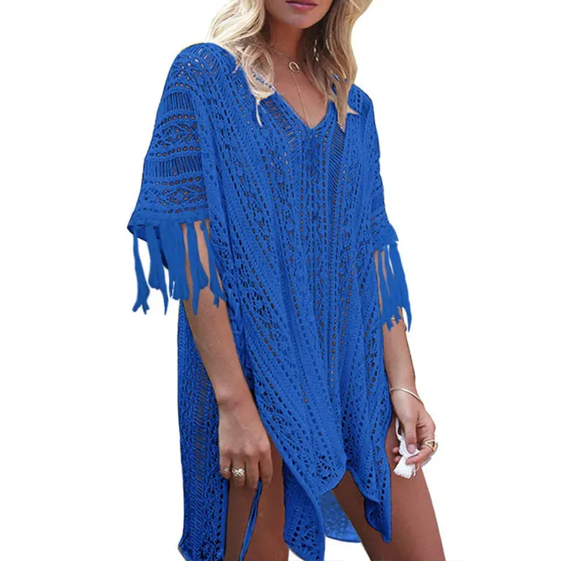 TAVIMART  -  Elegant Cardigan for Women Streetwear Korean Fashion Casual Cardigan Hollowing Out 2024 New Spring Summer Sunscreen Swimsuit