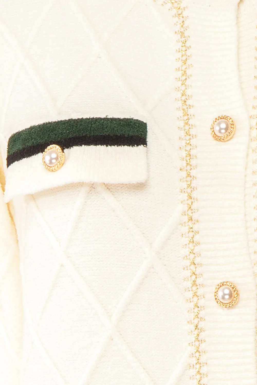 Tayna | Ivory Vintage Style Cardigan