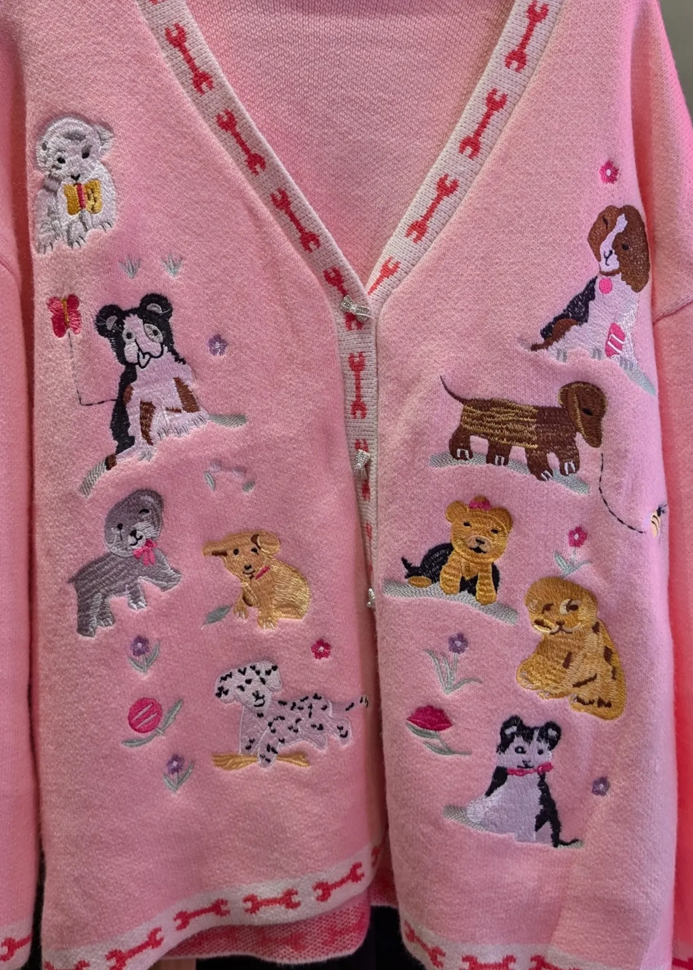 The Edit - Pink Dog Cardigan
