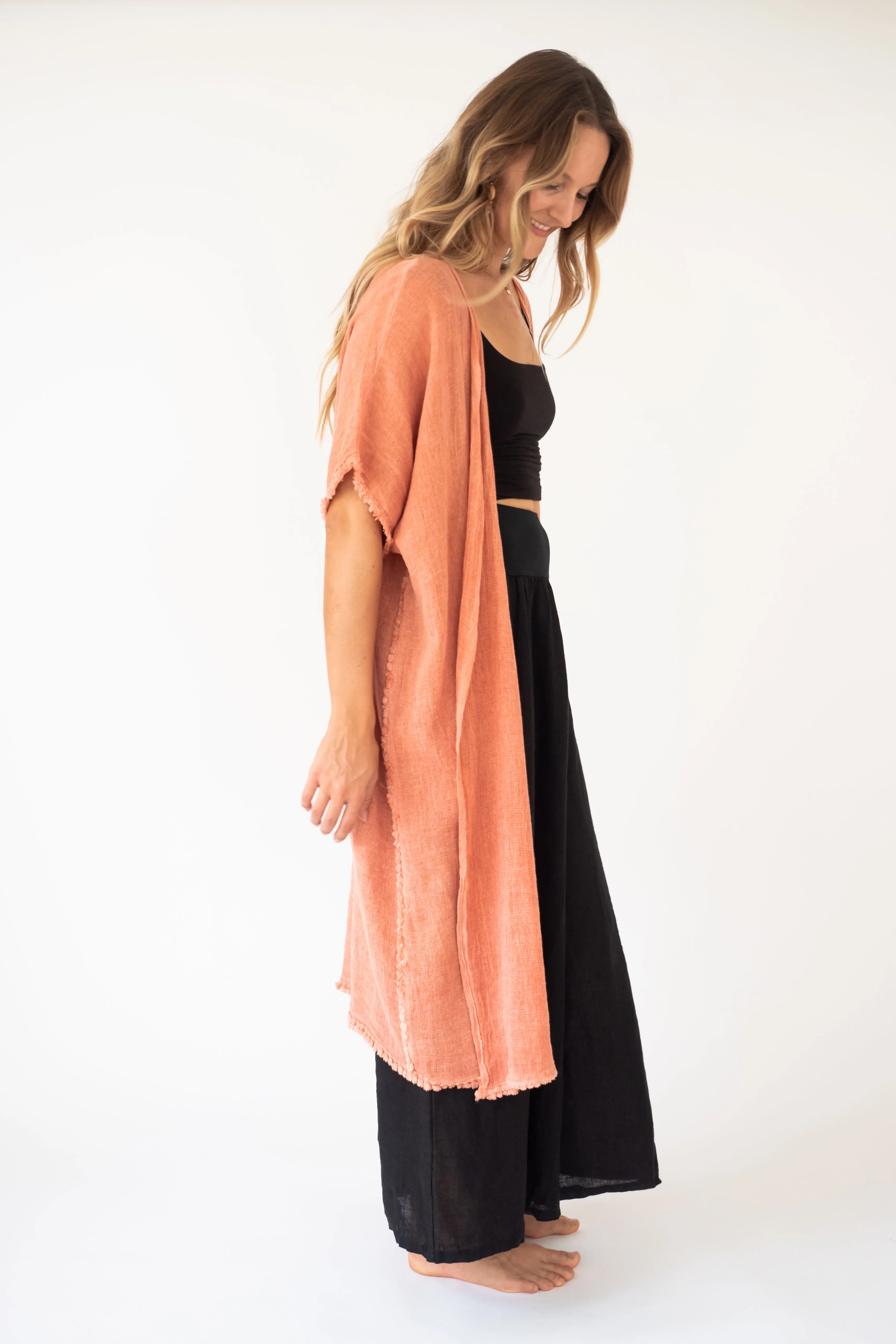 The HELE Linen/Cotton Duster Cardigan