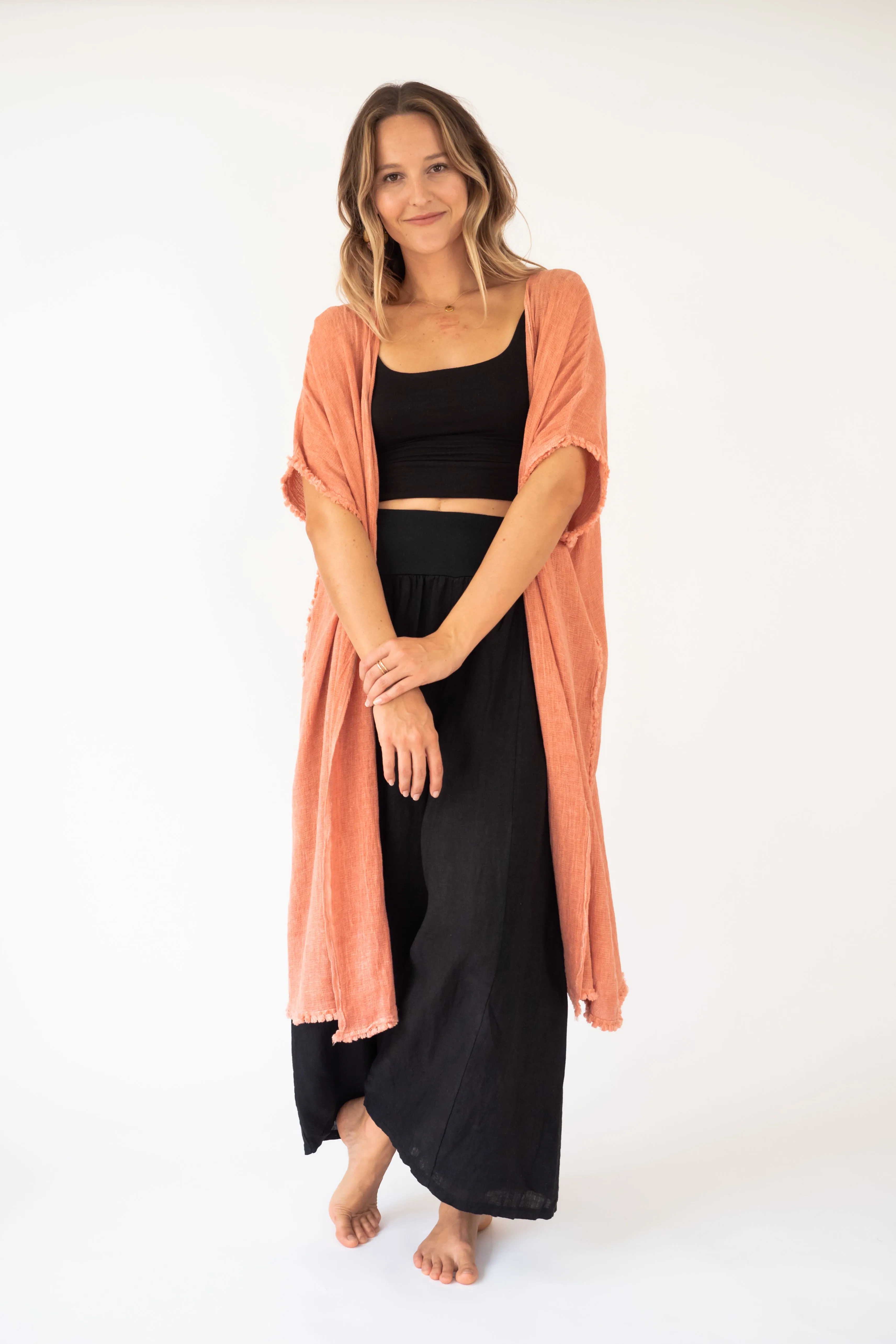 The HELE Linen/Cotton Duster Cardigan