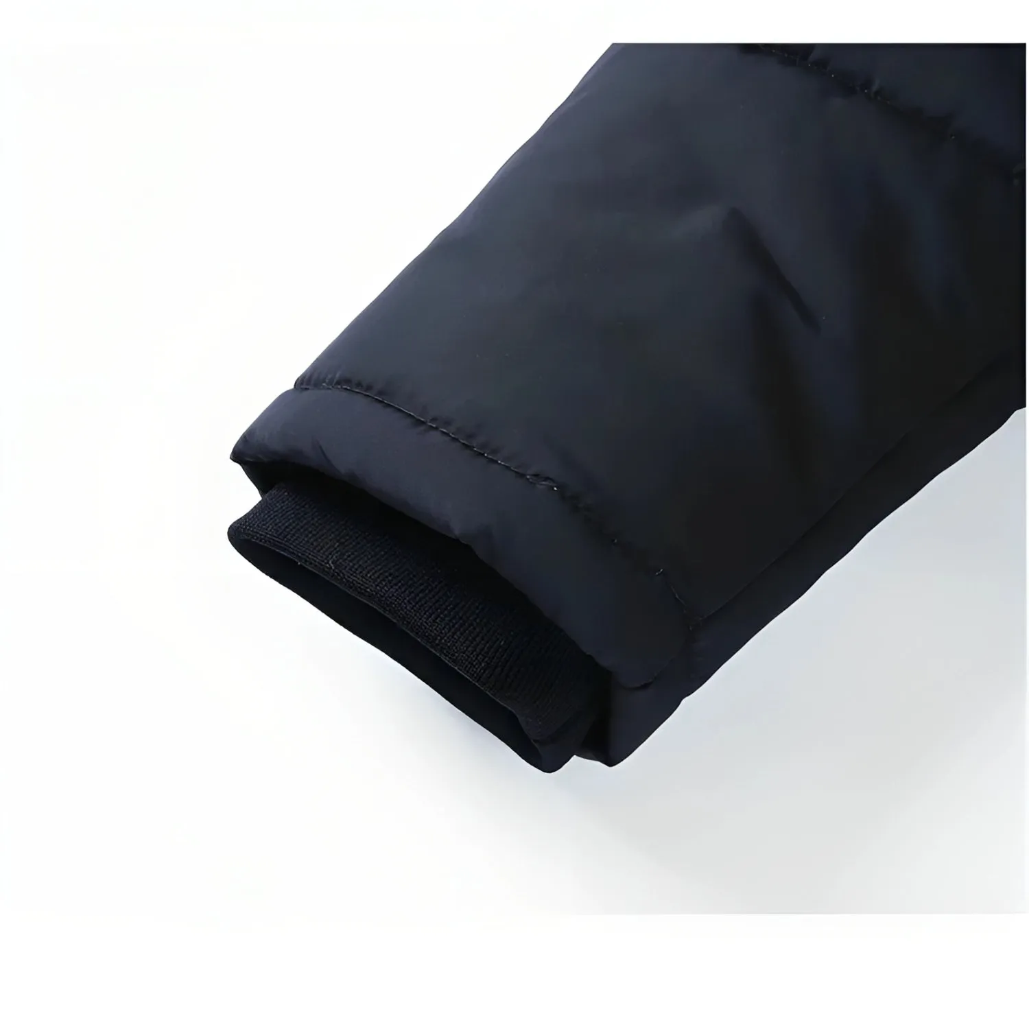 Tommy™ bontkraag dikke gevoerde zwarte Parka winterjas